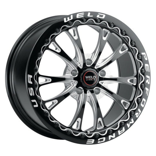 2020-2022 Shelby GT500 Weld Belmont Beadlock Drag Gloss Black Wheel with Milled Spokes 18x10