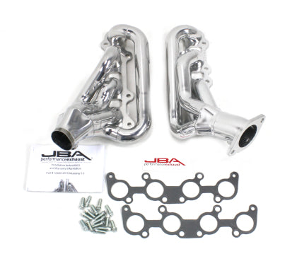 2015-2023 Mustang GT JBA 1-3/4-Inch Shorty Headers; Silver Ceramic