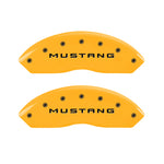 2010-2014 Mustang MGP Caliper Covers for Ford Mustang Yellow Tri-Bar Pony Logo