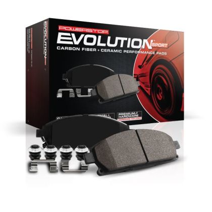 2005-2010 Mustang V6 and GT Power Stop Z23 Evolution Sport Carbon-Fiber Ceramic Brake Pads Front Pair